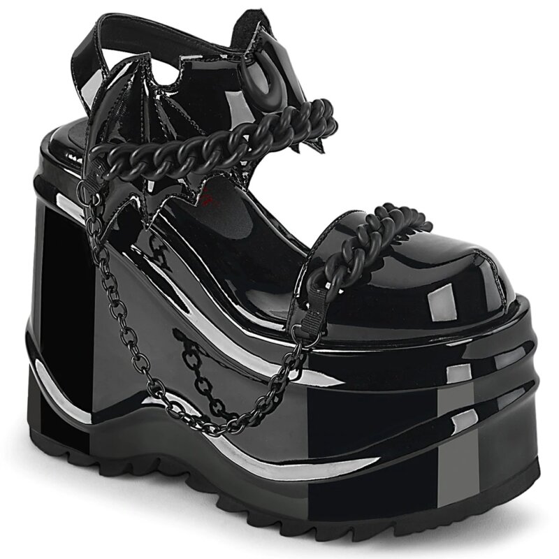 Topánky "DemoniaCult - Wave-20 Black Patent"