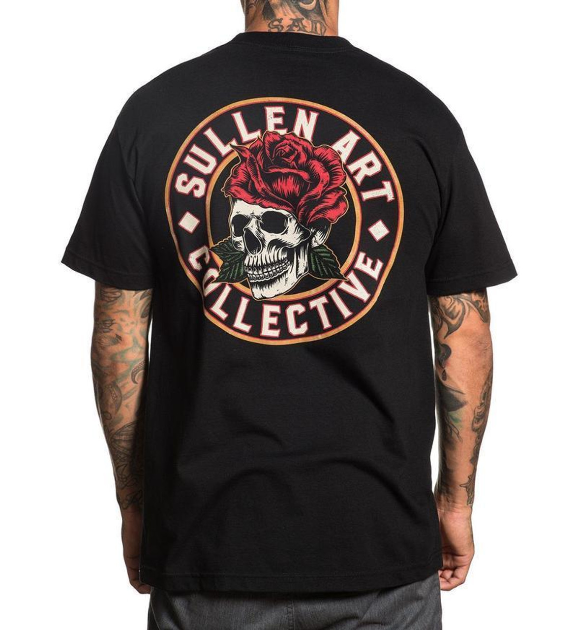 Tričko "Sullen Clothing T-Shirt - Liane Badge Tattoo Skull Rose"